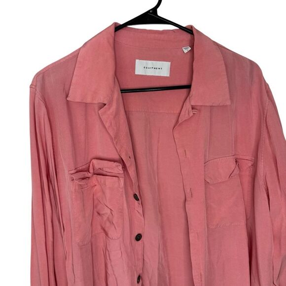 |EUC| EQUIPMENT Silky Signature Button Blouse - Picture 2 of 6